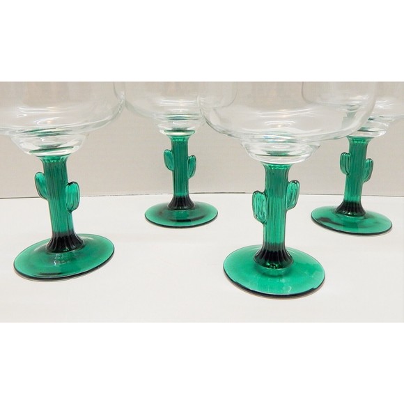 Libbey Lifestyles Cactus Stemmed Margarita Glasses Set of 4 - Picture 5 of 12